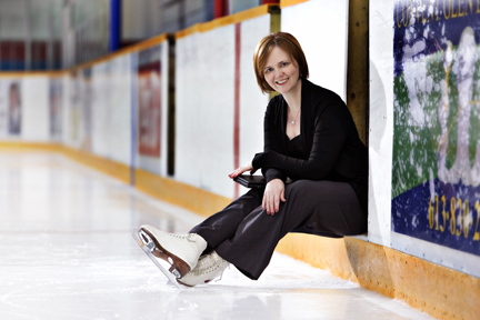 Patricia in the rink - literally